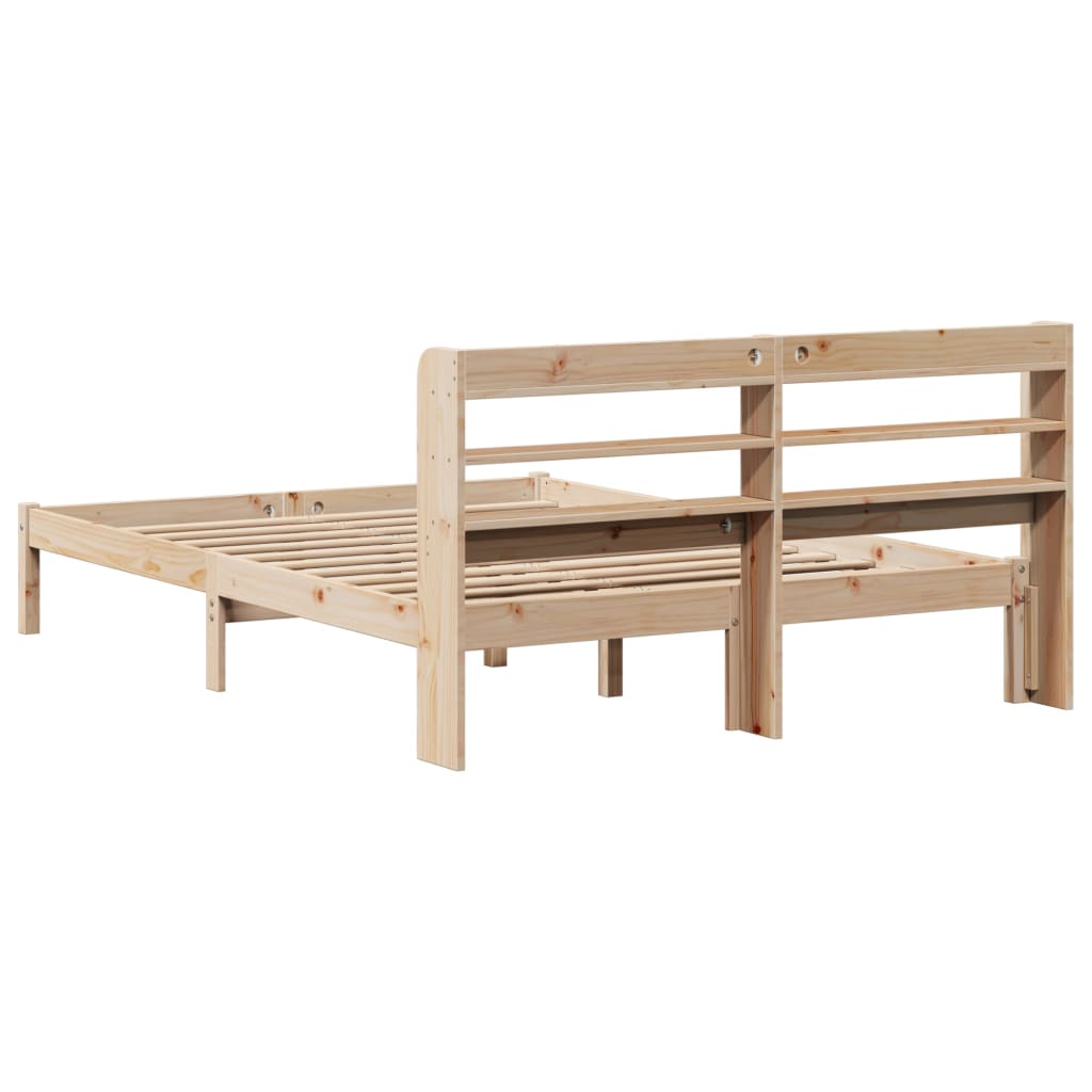 Bed Frame without Mattress 160x200 cm Solid Wood Pine